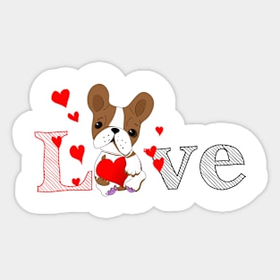 I Love dog Sticker